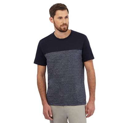 Hammond & Co. by Patrick Grant Big and tall navy grindle textured t-shirt
